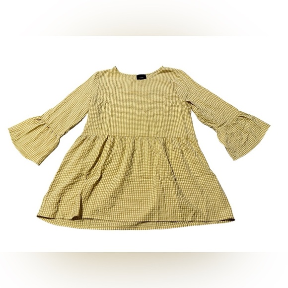 Lumiere Women’s Yellow Gingham Blouse Size Large - Picture 2 of 6